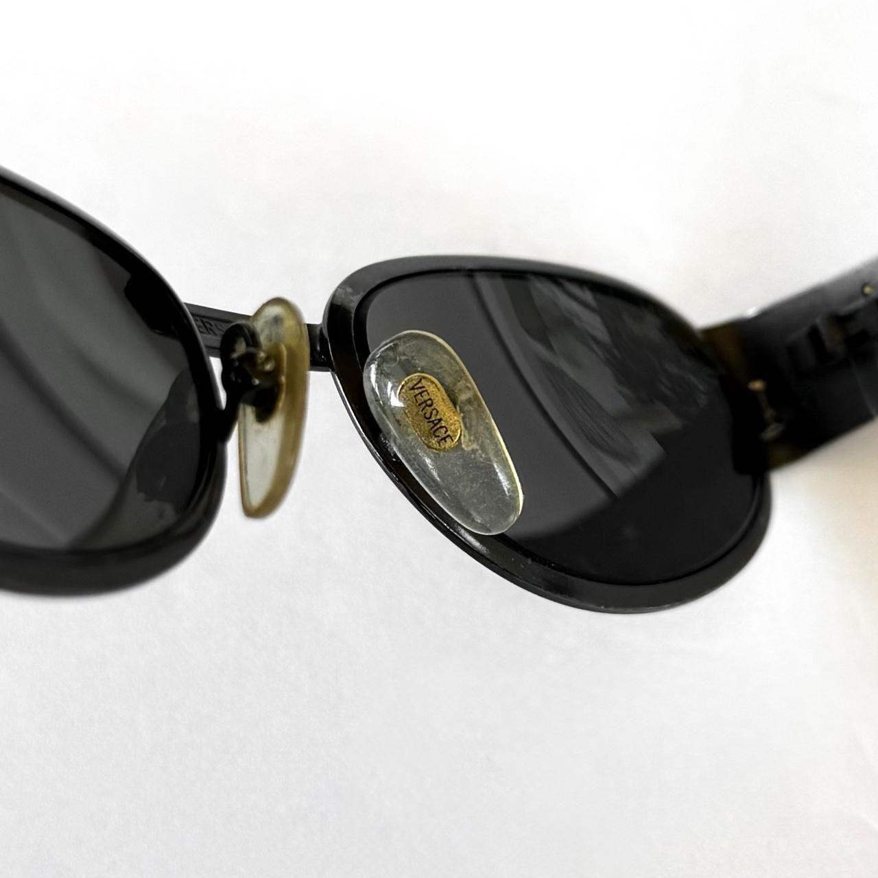 90’s Gianni Versace Black Oval Sunglasses