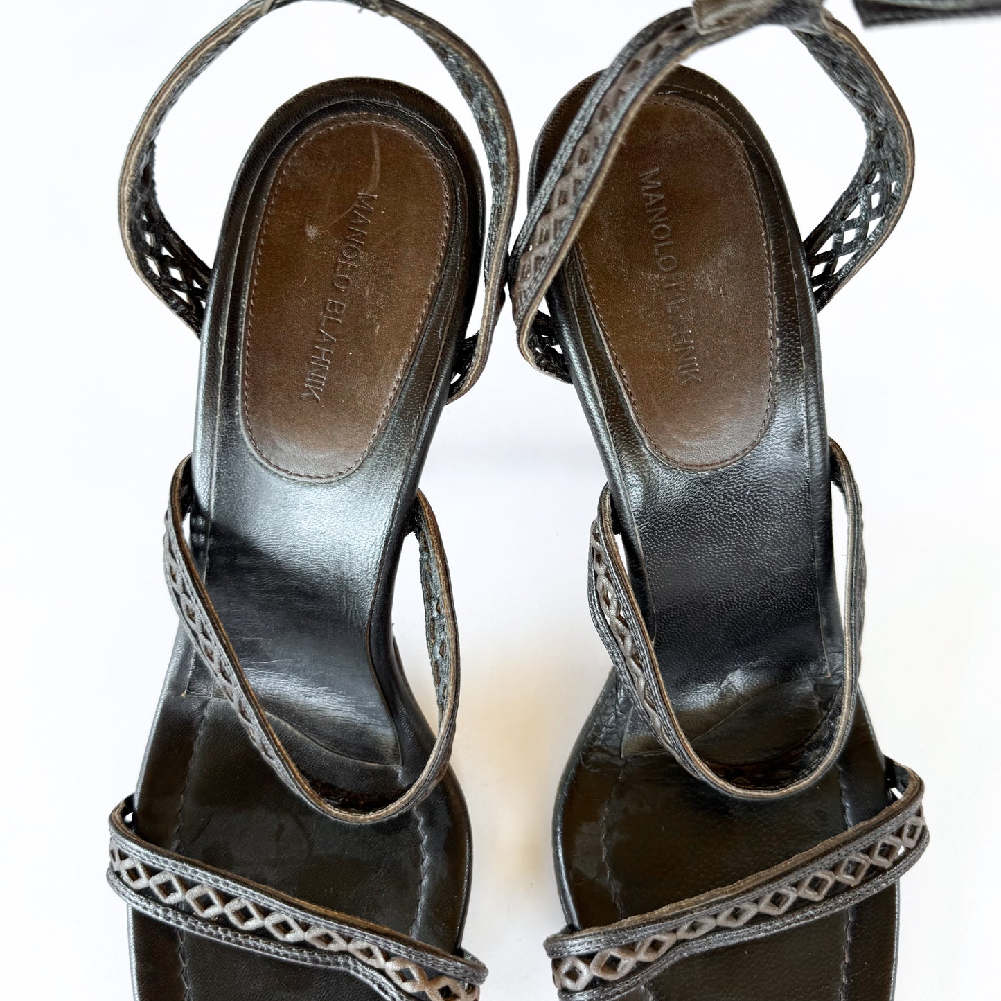 Strappy Brown Manolo Blahniks