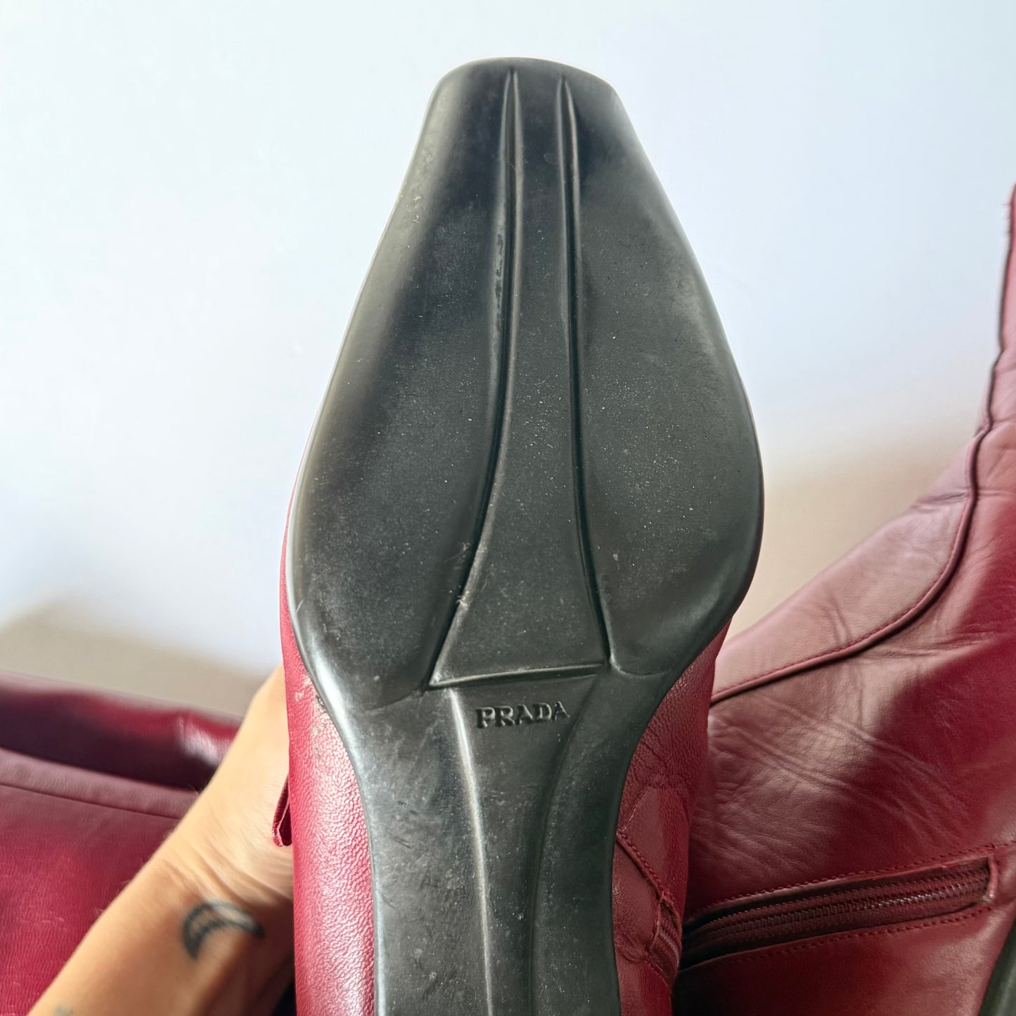 Vintage Prada Leather Boots (37.5)