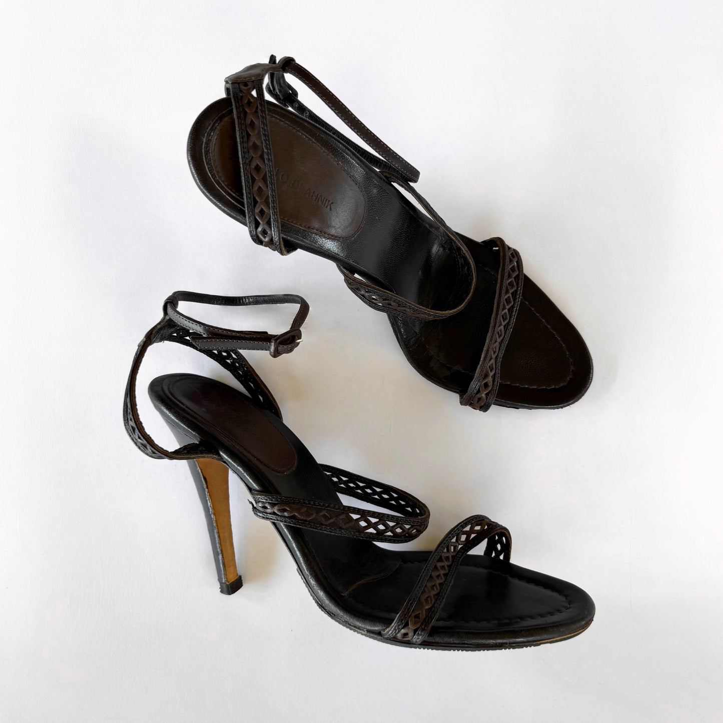 Strappy Brown Manolo Blahniks