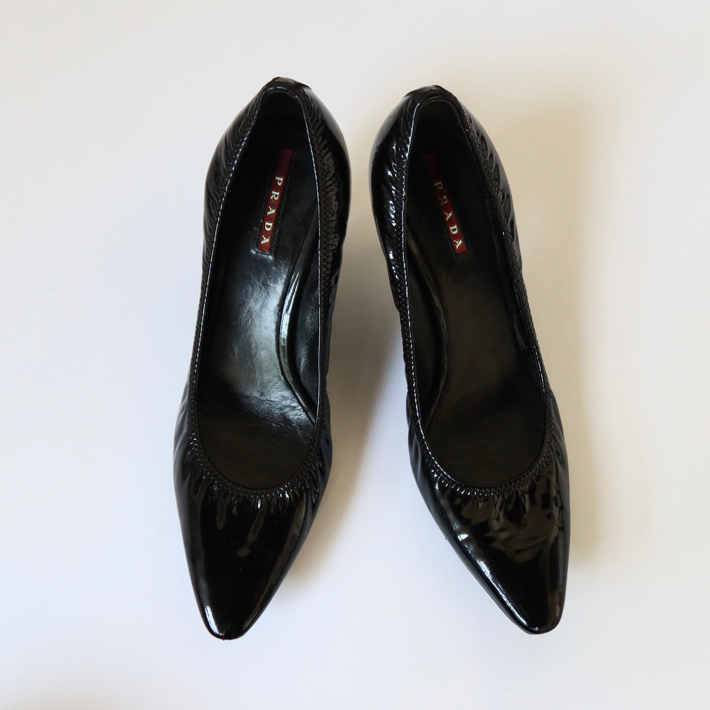 Prada Leather Kitten Heel Pumps