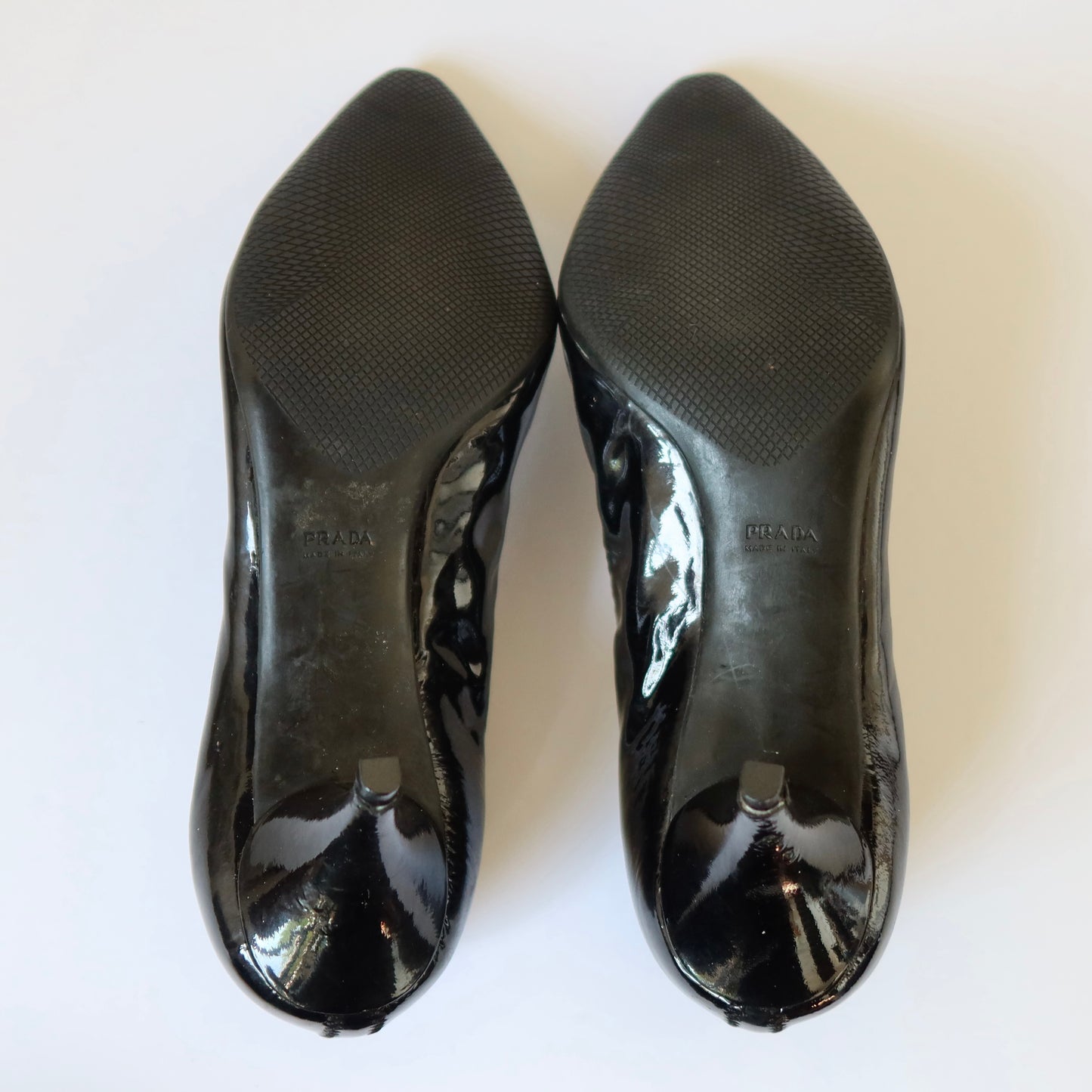 Prada Leather Kitten Heel Pumps