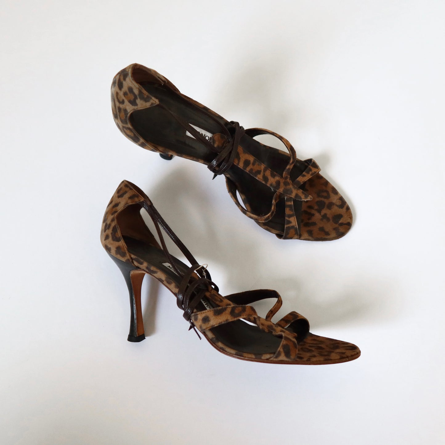 Manolo Blahnik Leopard Sandal Heels