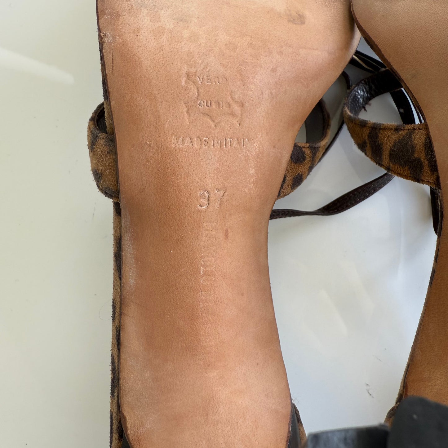 Manolo Blahnik Leopard Sandal Heels