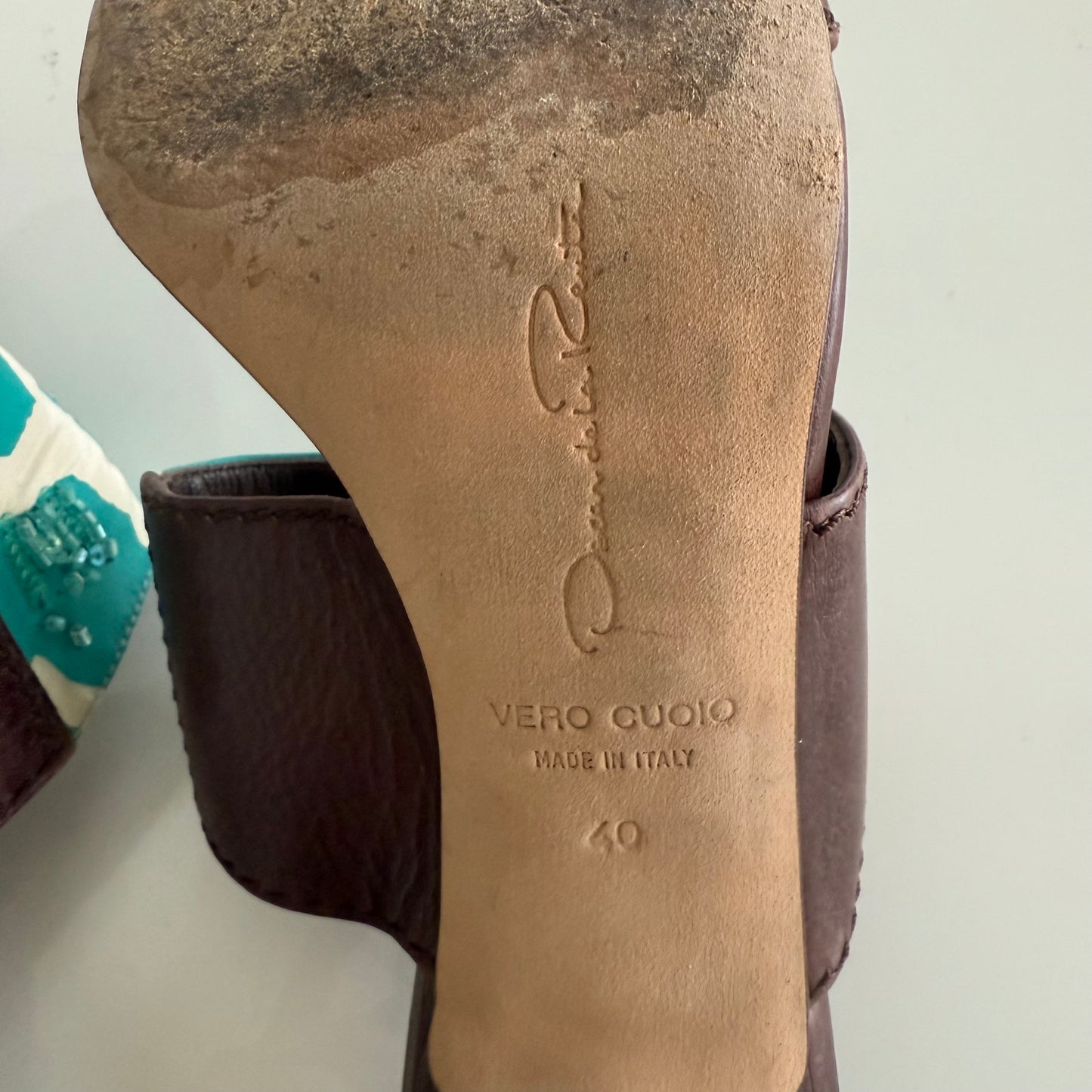 Vintage Beaded Sandal Heels