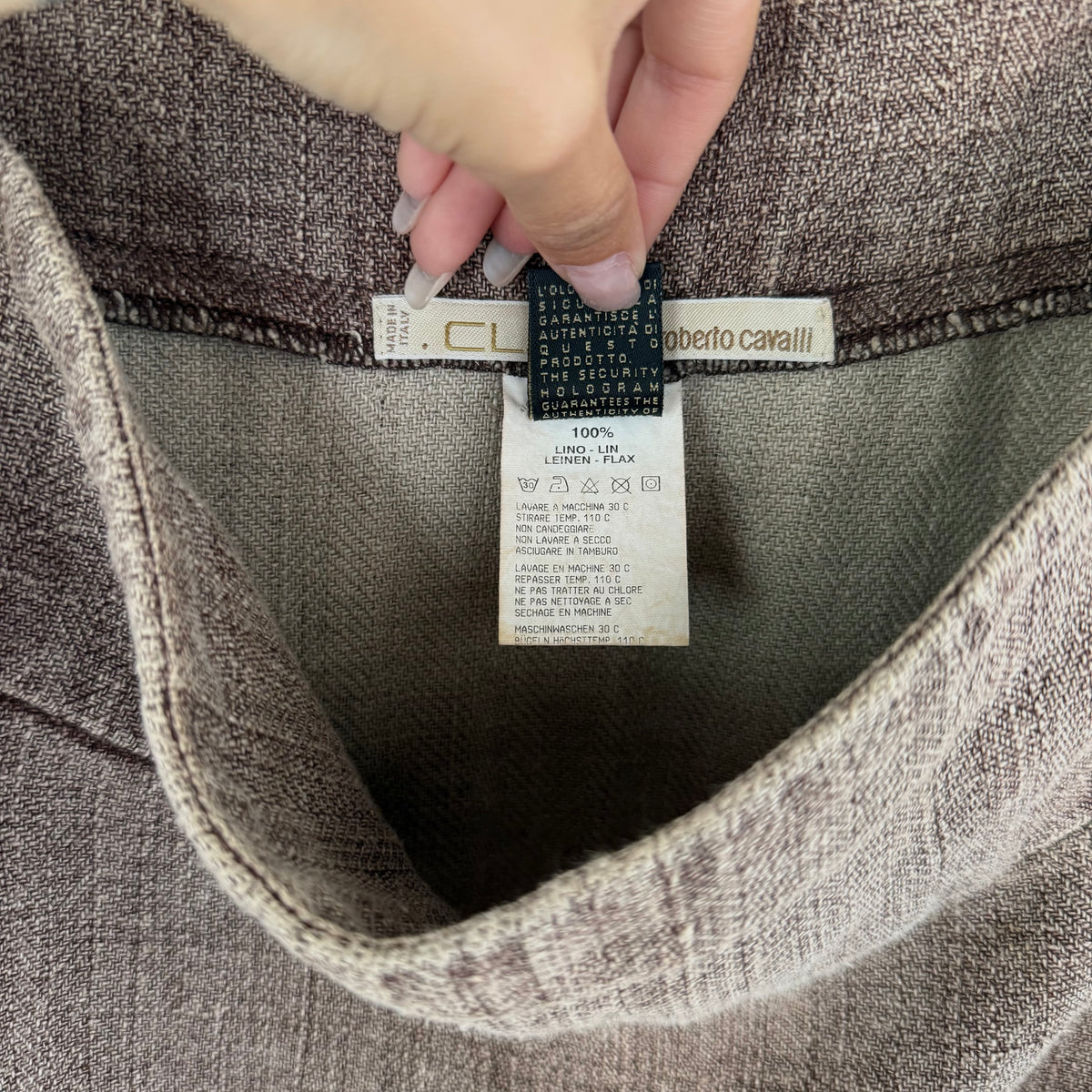 Vintage Roberto Cavalli Linen Skirt