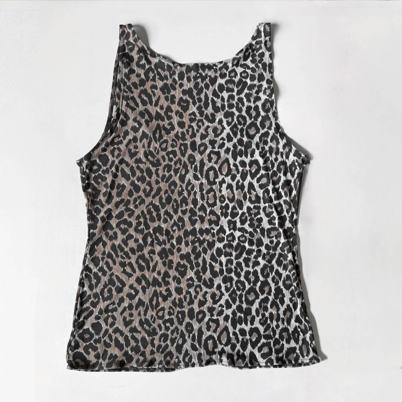 Dolce & Gabbana Y2K Leopard Print Stretch Tank Top