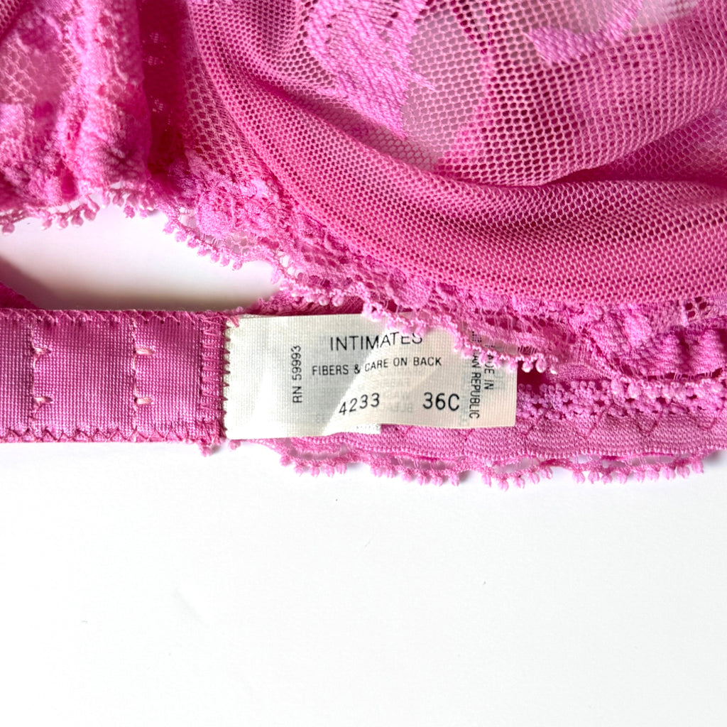 Vintage Christian Dior Lace Rose Bra (36C)