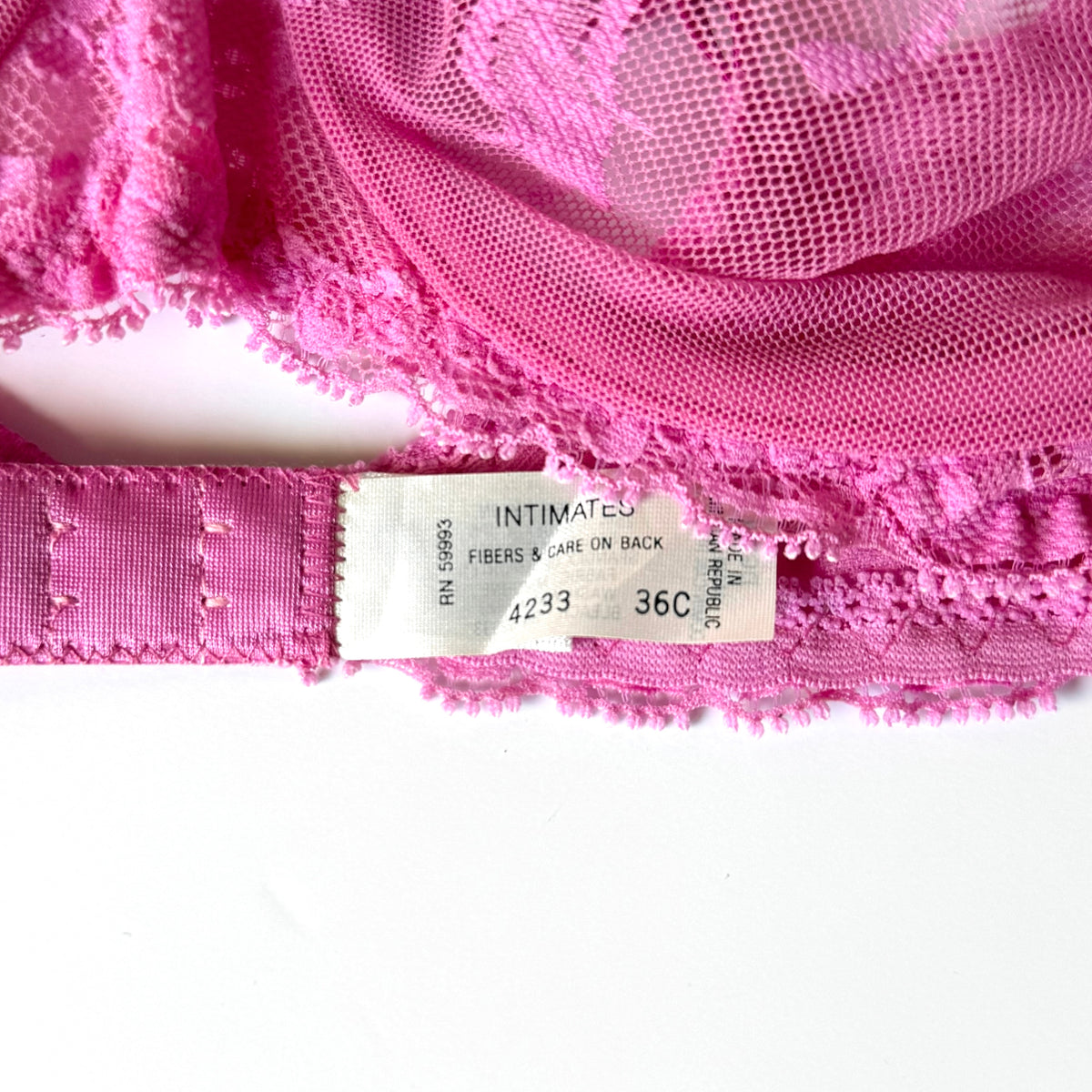 Vintage Christian Dior Lace Rose Bra (36C)