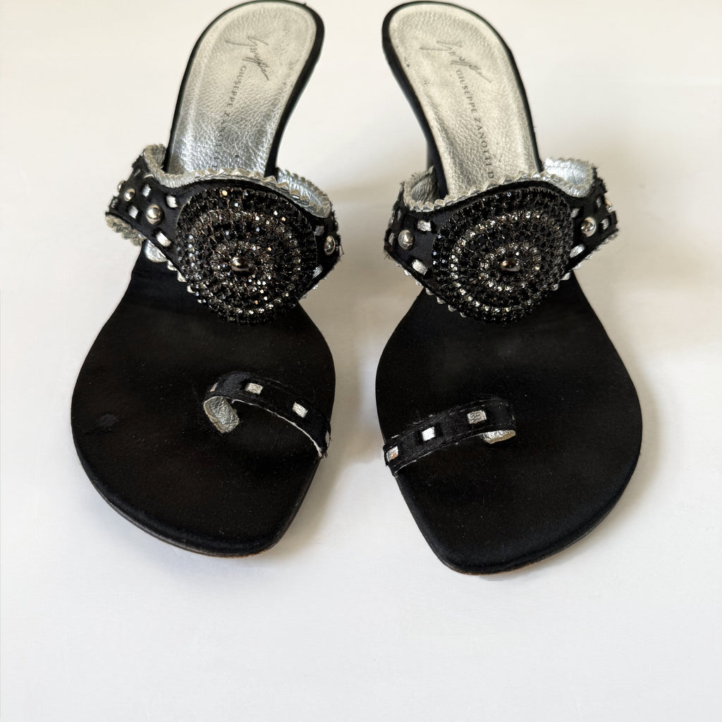 Vintage Giuseppe Zanotti Beaded Sandal Heels (39)