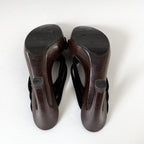 Vintage Yves Saint Laurent Black Strappy Platform Heels (36)