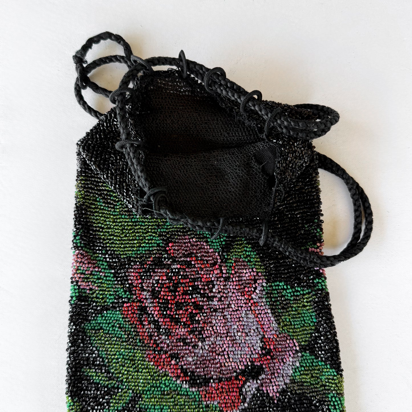 Vintage Rose Beaded Bag