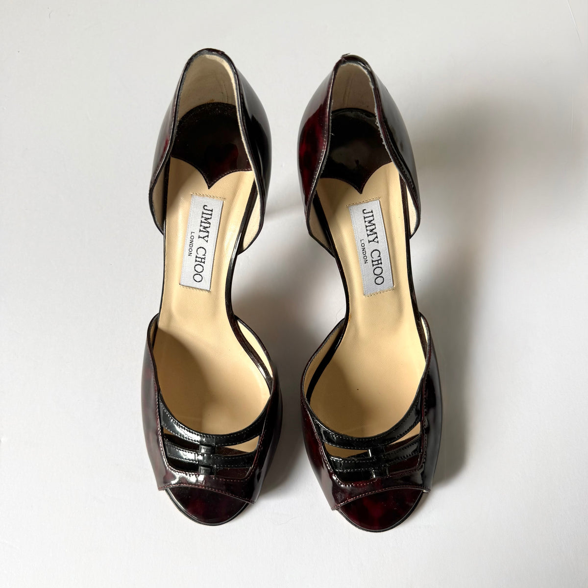 Jimmy Choo D’Orsay Cherry Heels (38.5)