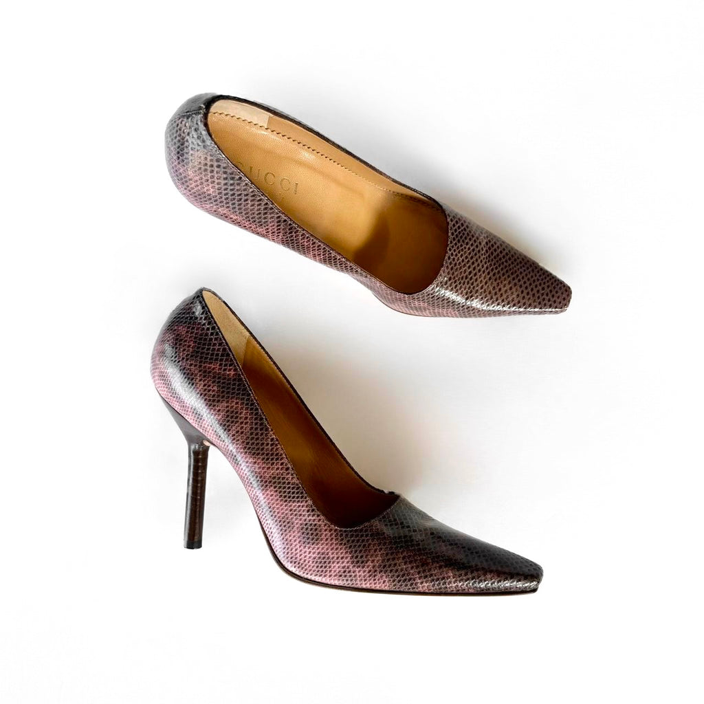Vintage Gucci Snakeskin Pumps (7)
