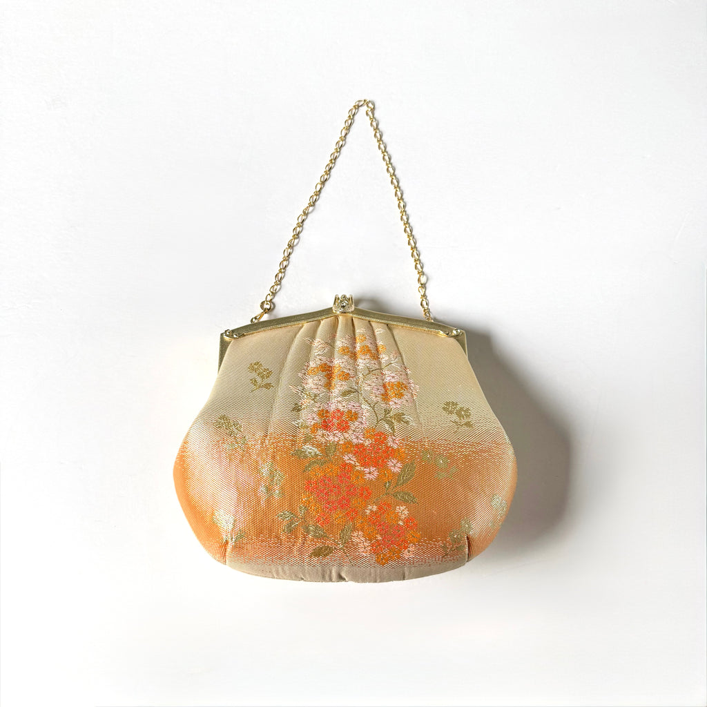 Vintage Japanese Floral Brocade Evening Bag