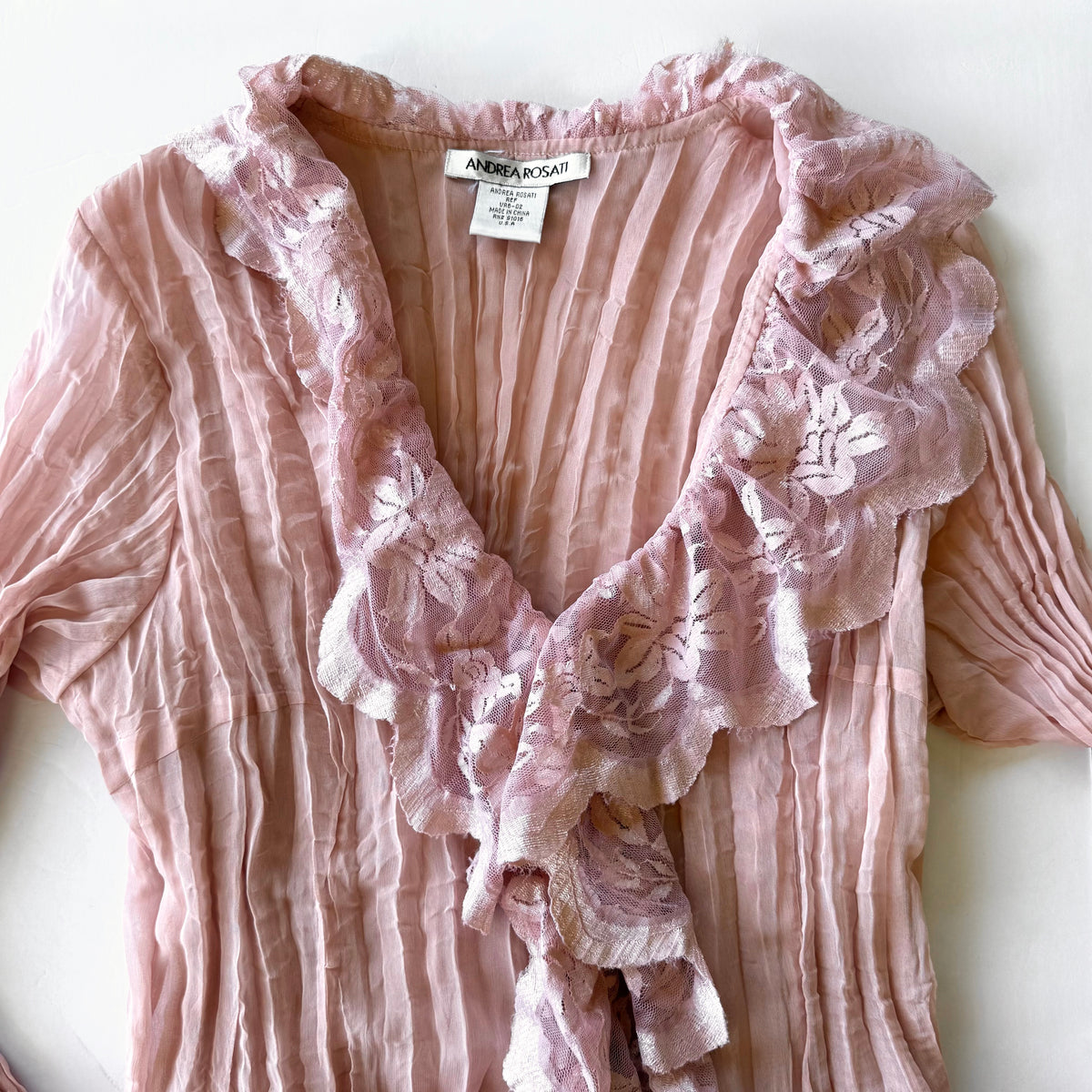 Vintage Lace Ruffle Blouse