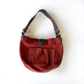 Vintage Tylie Malibu Red Suede Studded Hobo Bag