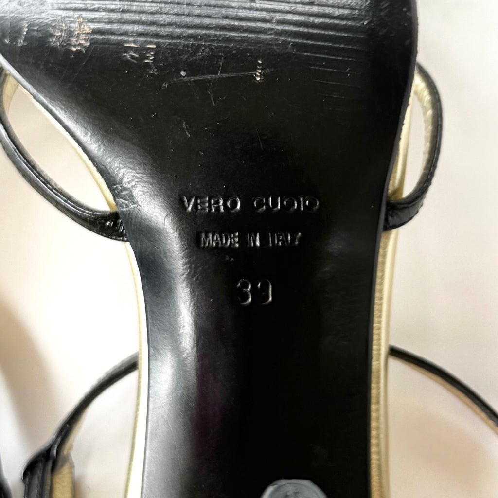 Vintage Dolce & Gabbana Black Minimalist Strappy Heels