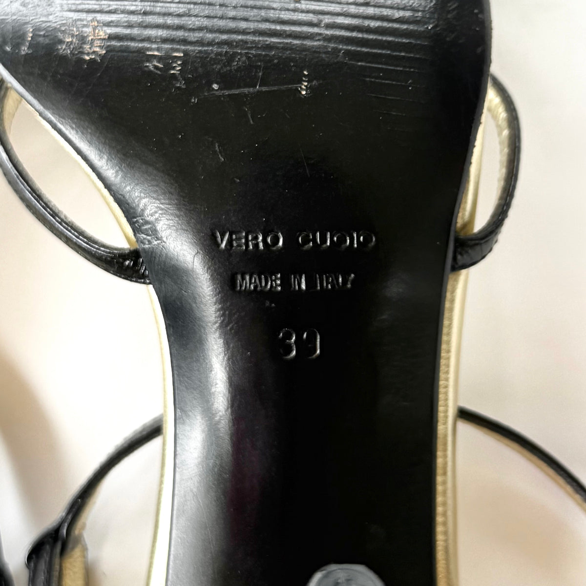 Vintage Dolce & Gabbana Black Minimalist Strappy Heels