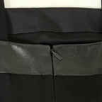 Gucci Black Silk Leather Trim Tank Top