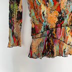 Alberto Makali Sheer Mesh Beaded Top