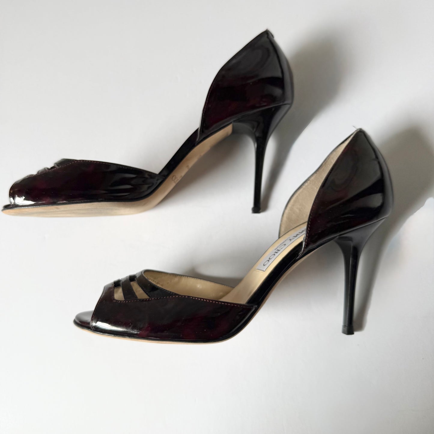 Jimmy Choo D’Orsay Cherry Heels
