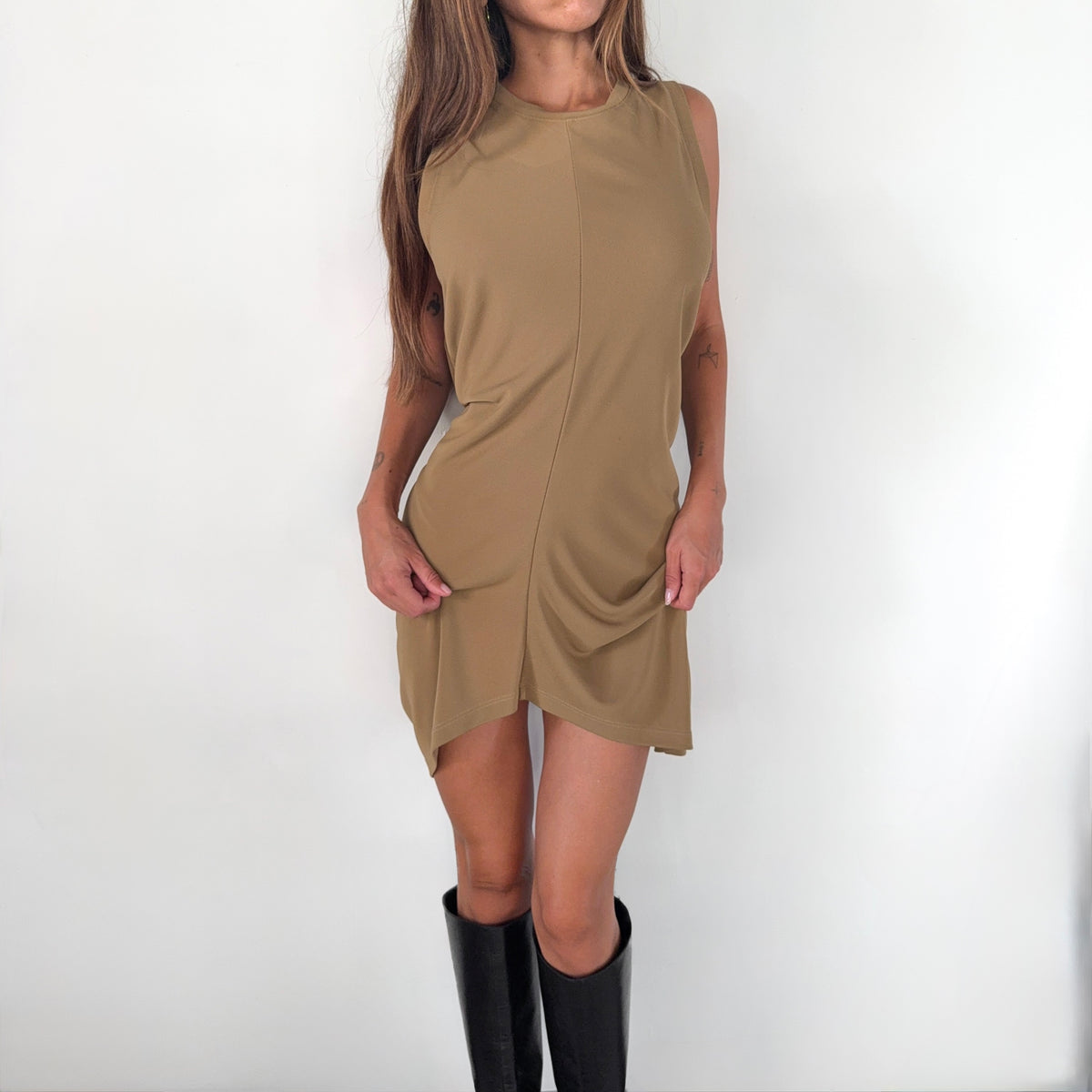 Vintage Edition 24 YSL Asymmetrical Drape Mini Dress