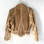 Vintage Suede Fur Trim Coat