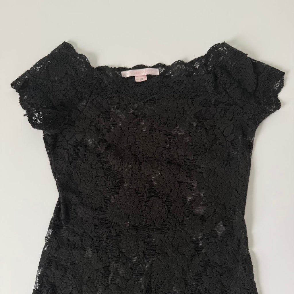 Vintage Victoria’s Secret Sheer Lace Mini Dress