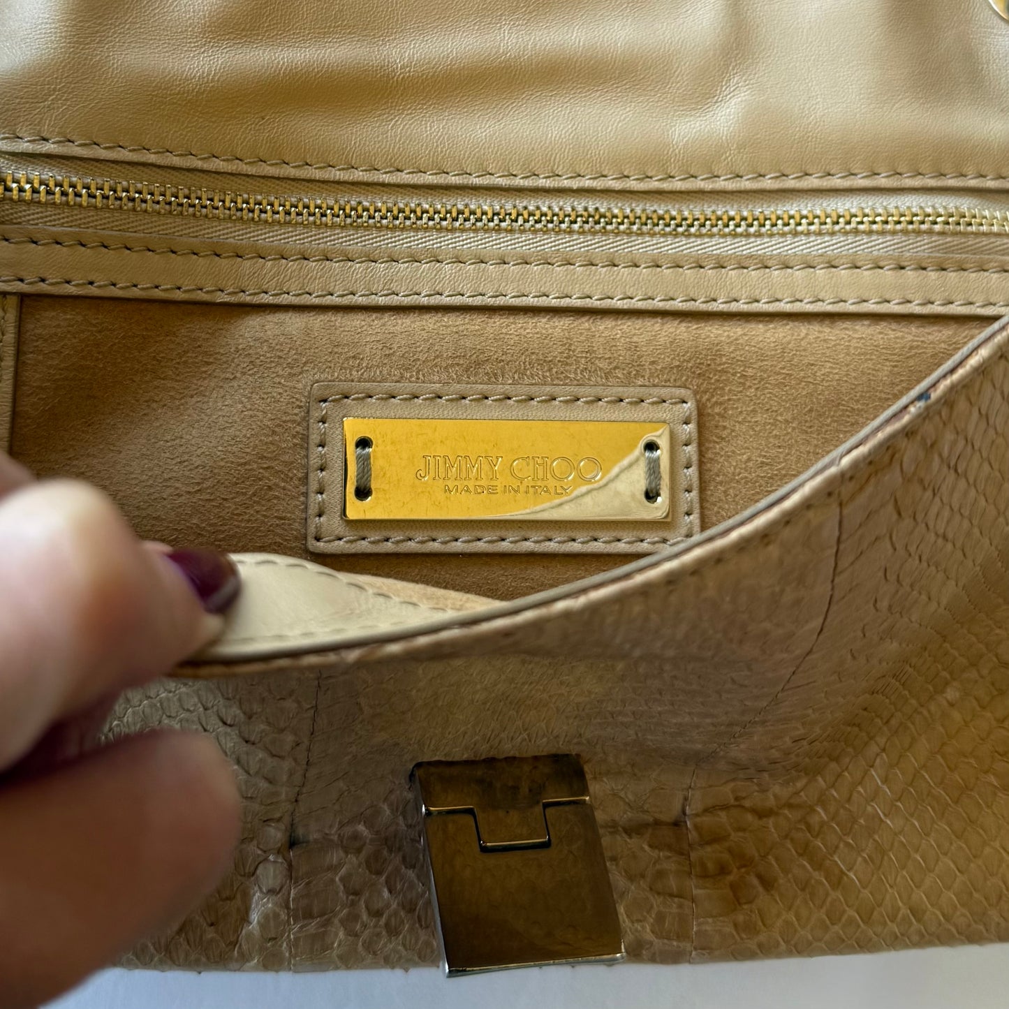 Vintage Jimmy Choo Python Shoulder Bag