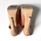 Vintage Fendi Snakeskin Peep Toe Platform Heels (37)