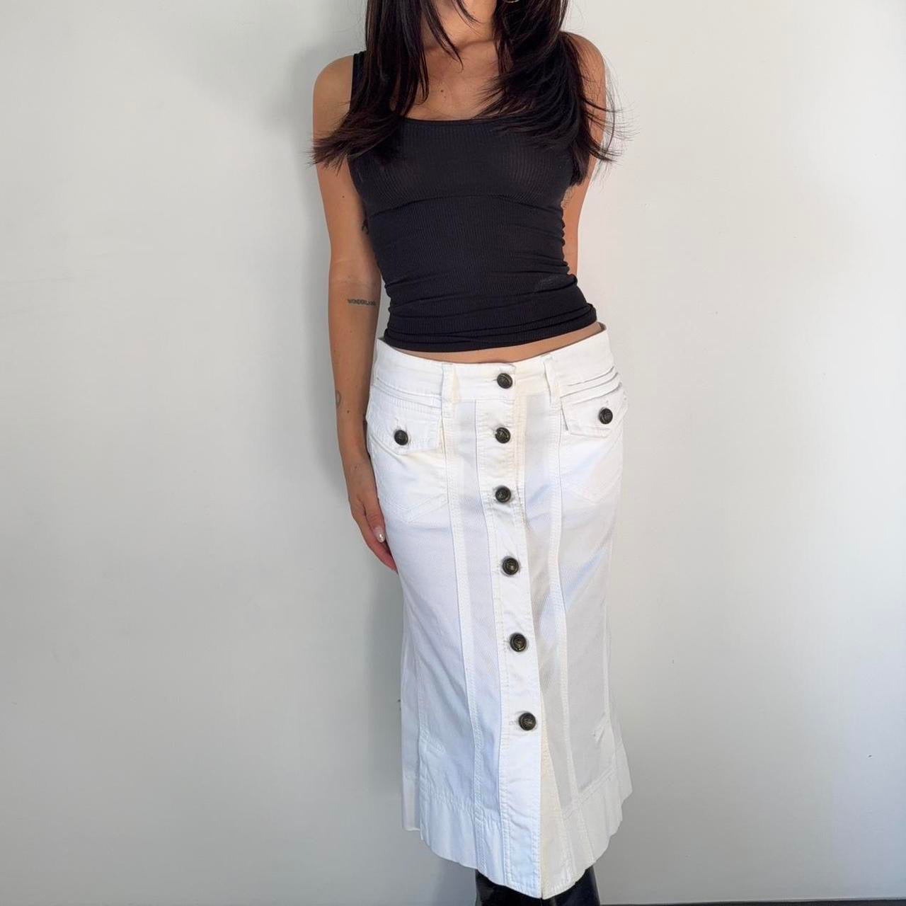 Vintage Cavalli Denim Midi Skirt