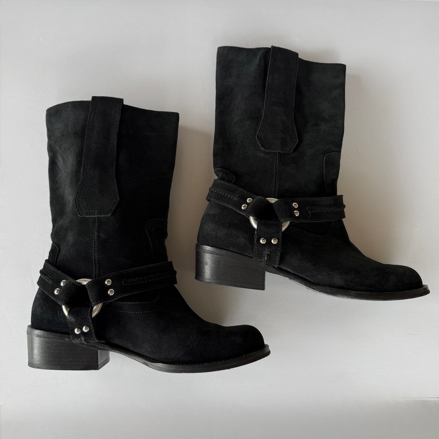 Vintage Giuseppe Zanotti Suede Harness Boots (39)