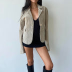 Vintage Suede Blazer Jacket