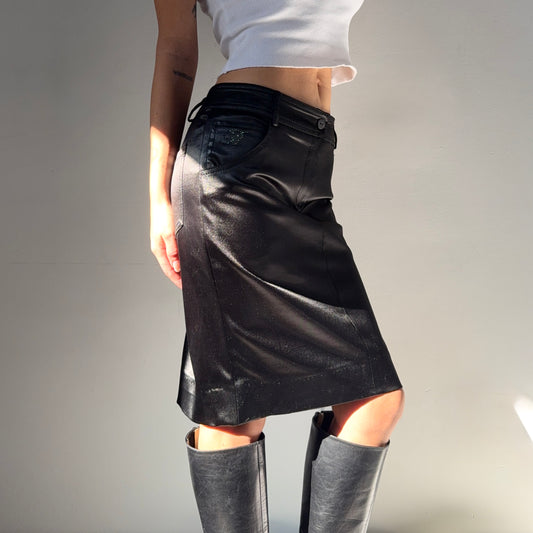 Vintage Blumarine Satin Midi Skirt