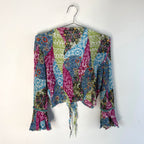 Vintage Alberto Makali Tie Front Beaded Top