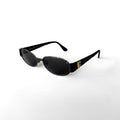 90’s Gianni Versace Black Oval Sunglasses