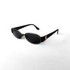 90’s Gianni Versace Black Oval Sunglasses