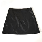 Donna Karan Black Leather Mini Skirt