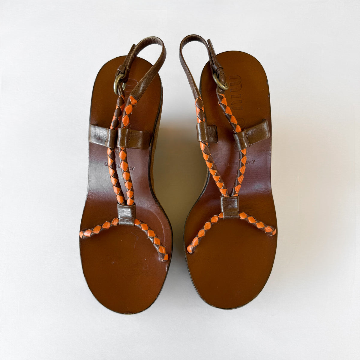 Vintage Miu Miu Wedge Sandal Heels (36)
