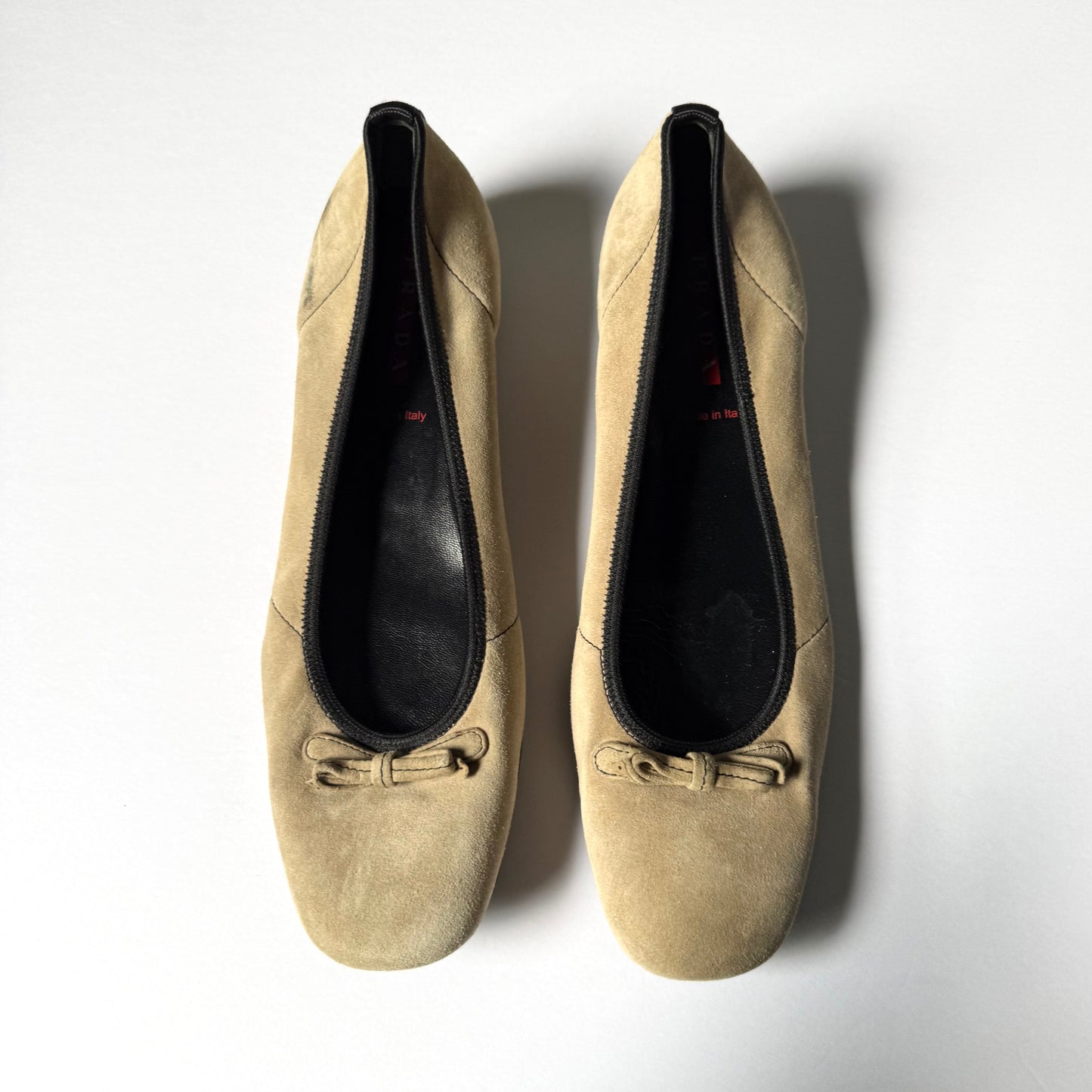 Prada Suede Ballet Flats