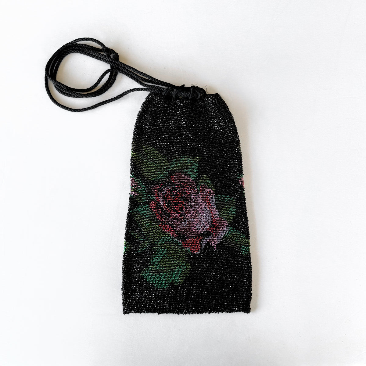 Vintage Rose Beaded Bag