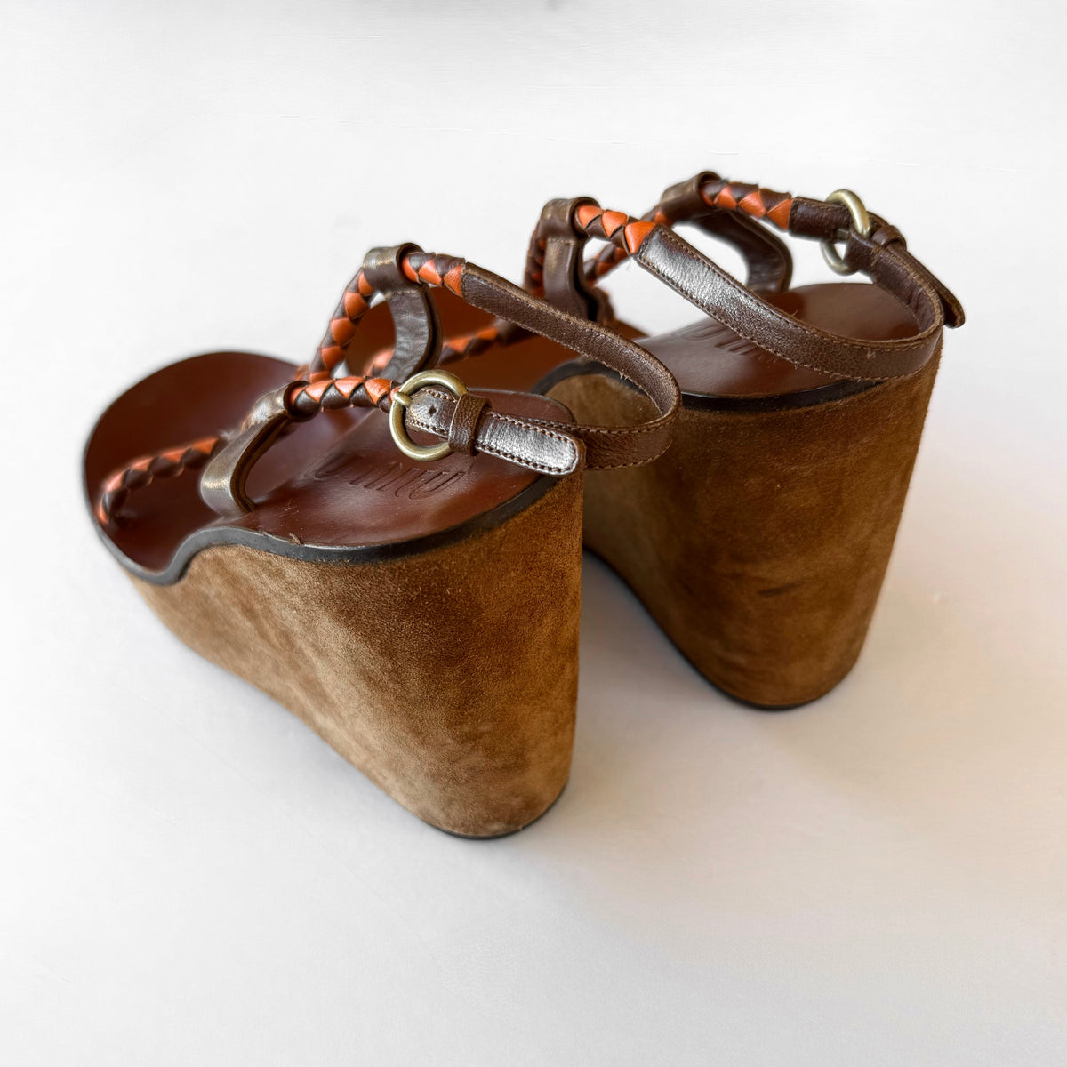 Vintage Miu Miu Wedge Sandal Heels (36)