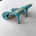 Vintage Oscar De La Renta Beaded Thong Sandal Heels (39)