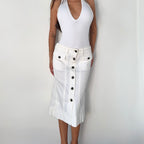 Vintage Cavalli Denim Midi Skirt
