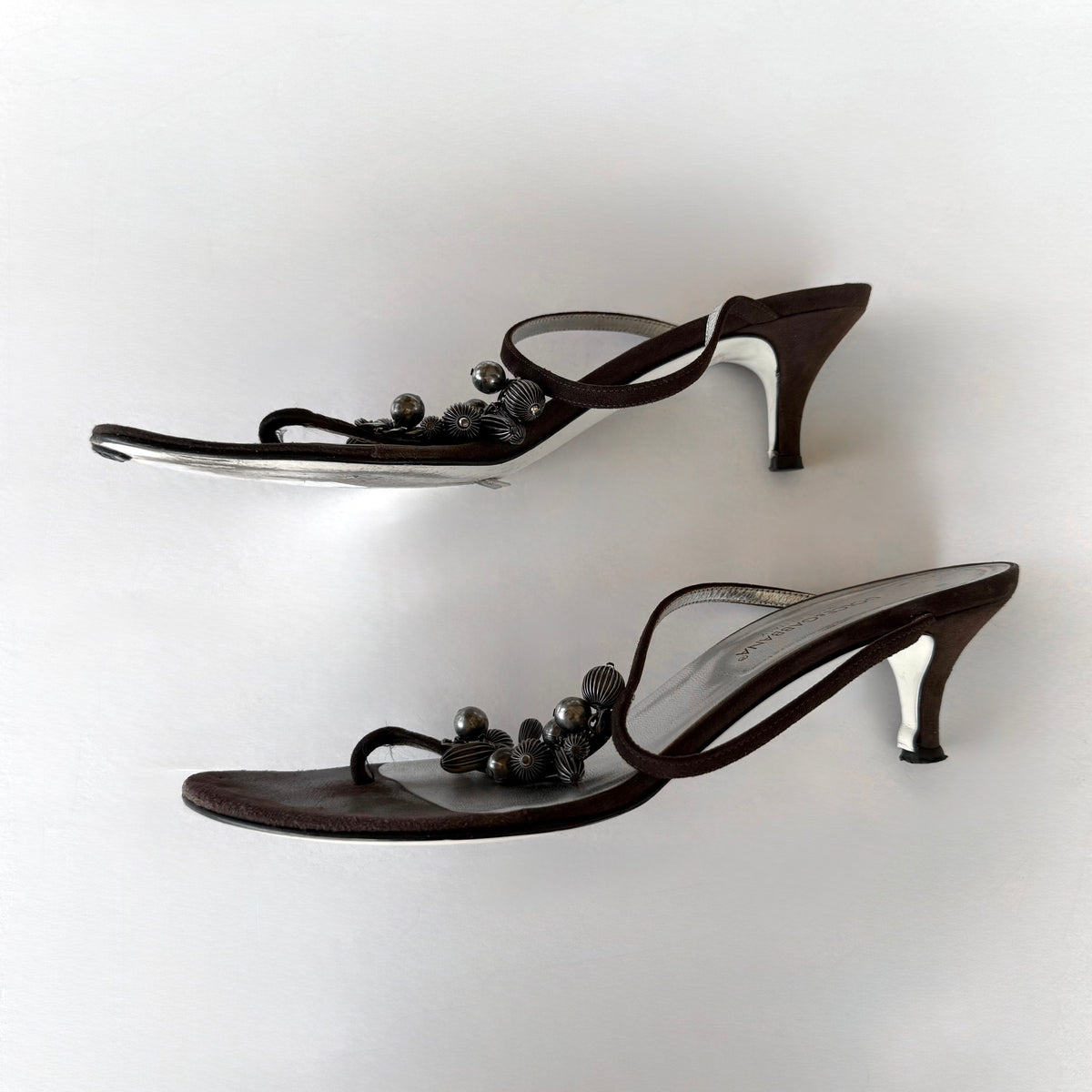 Vintage Dolce & Gabbana Beaded Kitten Heels (39)