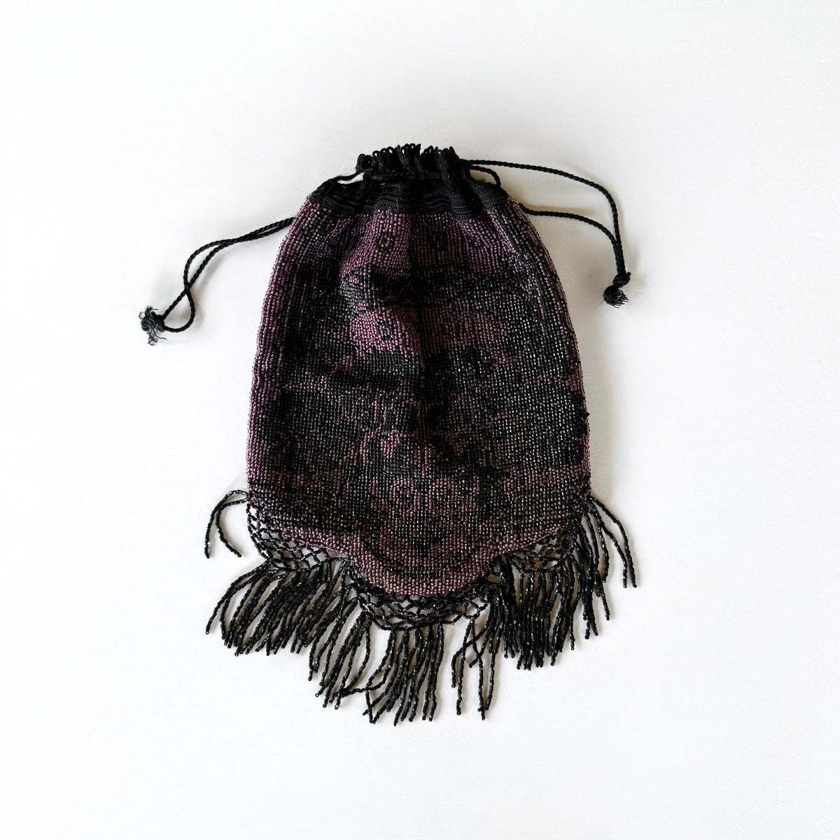 Vintage Beaded Fringe Bag