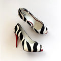 Vintage Giuseppe Zanotti Zebra Print Pumps (37.5)