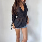 Vintage Cavalli Sheer Ruched Blouse