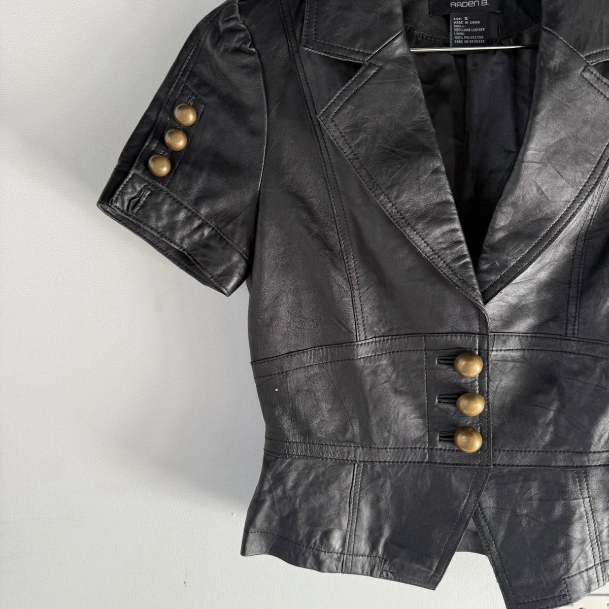 Vintage Leather Corset Jacket Top